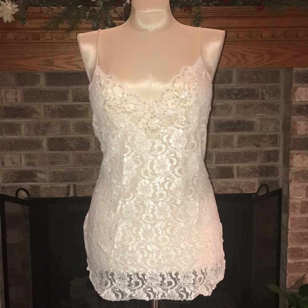 Adonna beaded lace baby doll